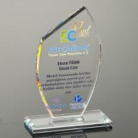 P129 Kristal Cam Plaket 