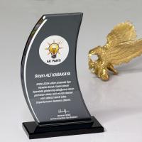 P301 Füme Kristal Cam Plaket